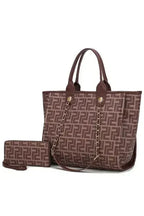 Vegan Leather Tote & Wallet Set - Gold Chain Strap | Femstylo