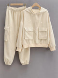 Fashion Two-piece Hooded Sweatshirt With Loose Pockets