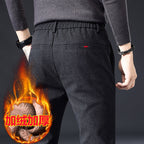 Fleece Lined Sanded Slim-fit Stretch Casual Pants Lootquake LLC