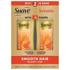 Suave Smoothing Shampoo and Conditioner Set; Keratin Infusion; 28 oz; 2 Pack