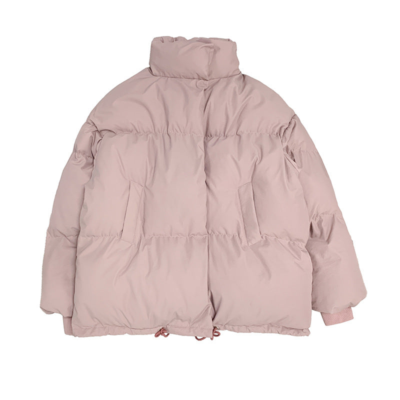 Standing Collar Single Breasted Cotton Jacket Male
