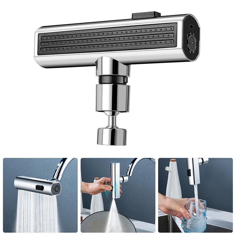 Kitchen Faucet Waterfall Outlet Splash Proof Universal Rotating Bubbler Multifunctional Water Nozzle Extension Kitchen Gadgets Pi-Mart