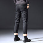Fleece Lined Sanded Slim-fit Stretch Casual Pants Lootquake LLC