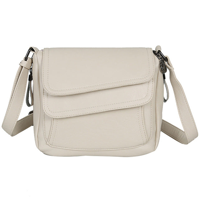 Winter style white handbag luxury leather handbag Pi-Mart