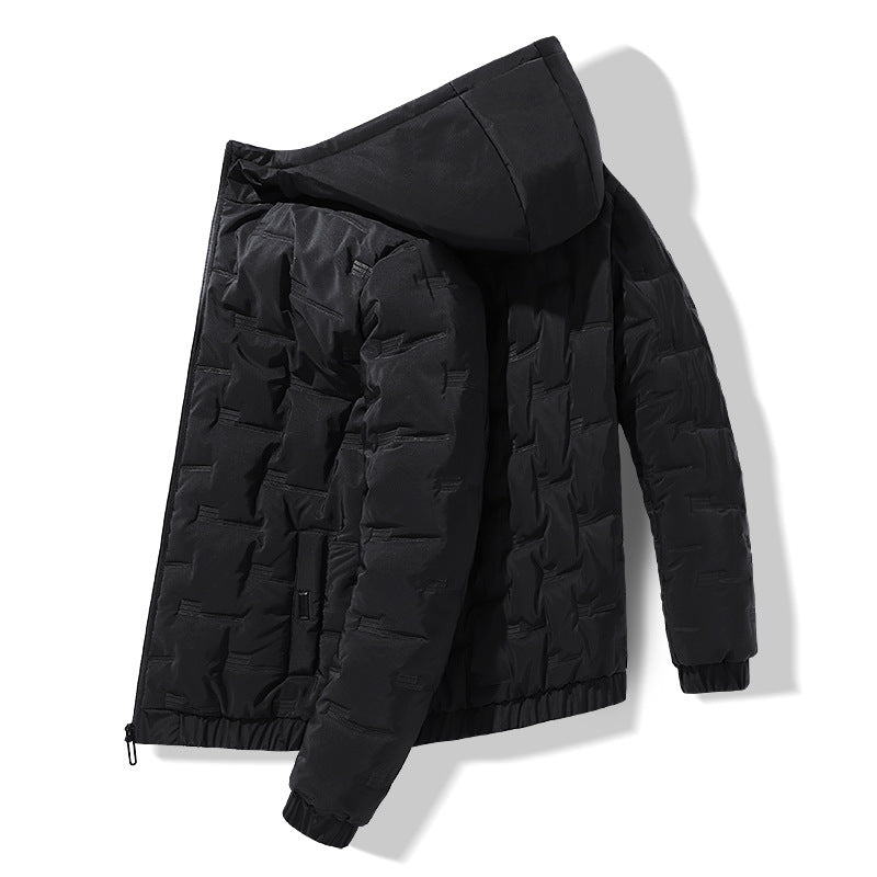 Winter cotton-padded casual coat jacket hooded