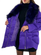 Genuine Silver Fox Premium Down Fill Coat - SJB-DIAMOND ELITES