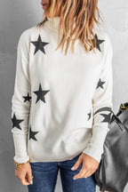 Star Print Sweater Pi-Mart