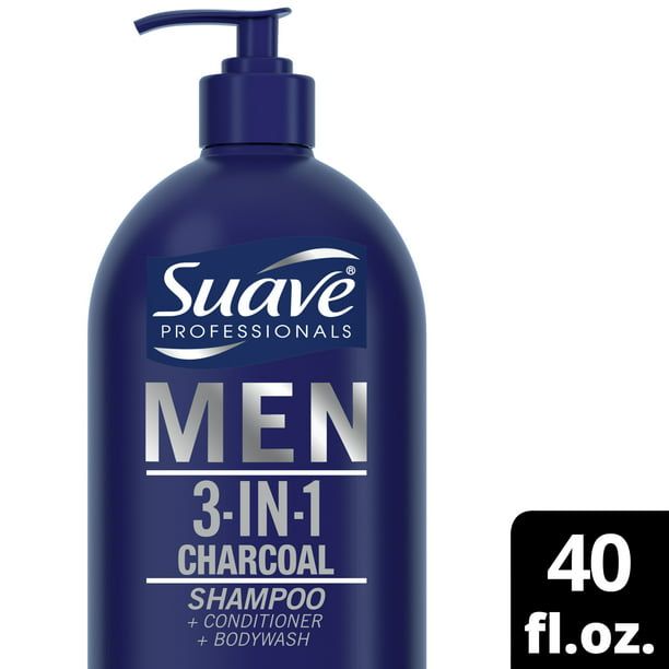 Suave Professionals 3-in-1 Shampoo; Conditioner & Body Wash for Men; 40 fl oz EasyOptionXY LLC