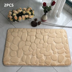 Absorbent Non-slip Stone Embossed Carpet Floor Mat Pi-Mart