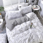 Net Celebrity Quilt Cover Girl Heart Dormitory Bed Three-Piece Set Pi-Mart