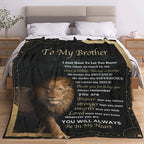 Versatile Soft Flannel Throw Blanket - Perfect Gift for Brother, All-Season Cozy Nap Blanket for Couch, Bed, Office, and Travel - Black