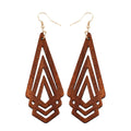 Wooden earring pendant