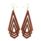 Wooden earring pendant