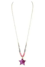 Gold Painted Cutout Agate Star Pendant Necklace