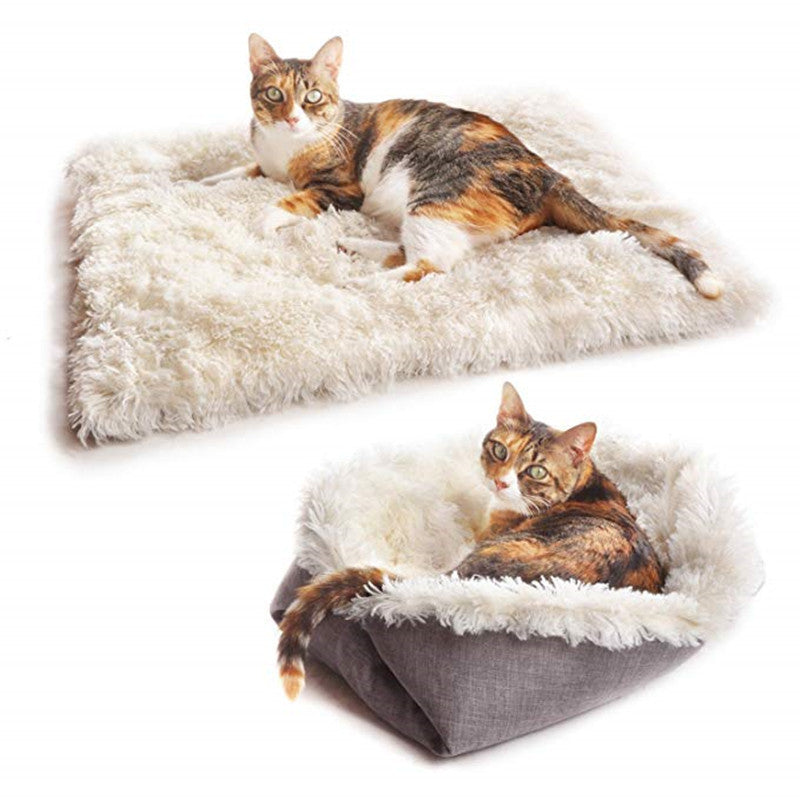 2 in 1 Pet Mattress Nest Convertible Pad Plush Mattress Pi-Mart