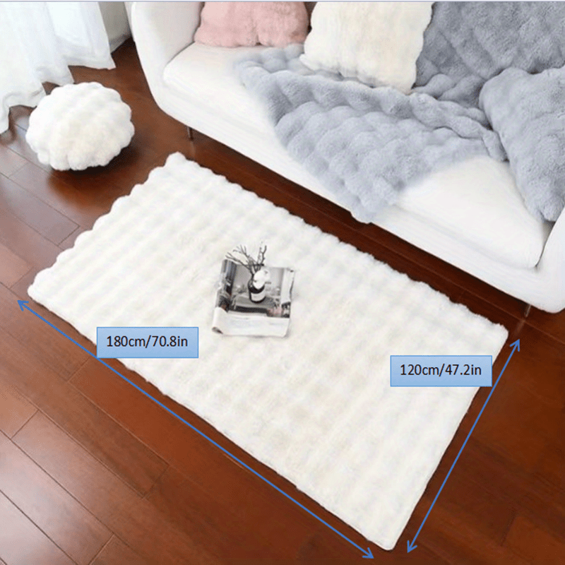 1pc Bubble Velvet Soft Shag Rug - Ultra-Soft Luxury Area Rug for Girls Bedrooms & Living Rooms - Non-Slip, Machine Washable, Colorful Decorative Blanket for Cozy Home Decor, Sofa Mat Lootquake LLC