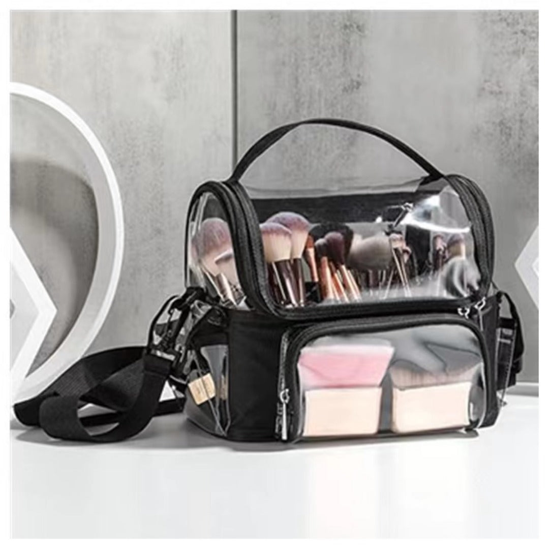 Portable vanity case transparent cosmetic bag, toilet bag storage bag, cosmetic bag transparent bag, Transparent Cosmetic Bag, - SJB-DIAMOND ELITES