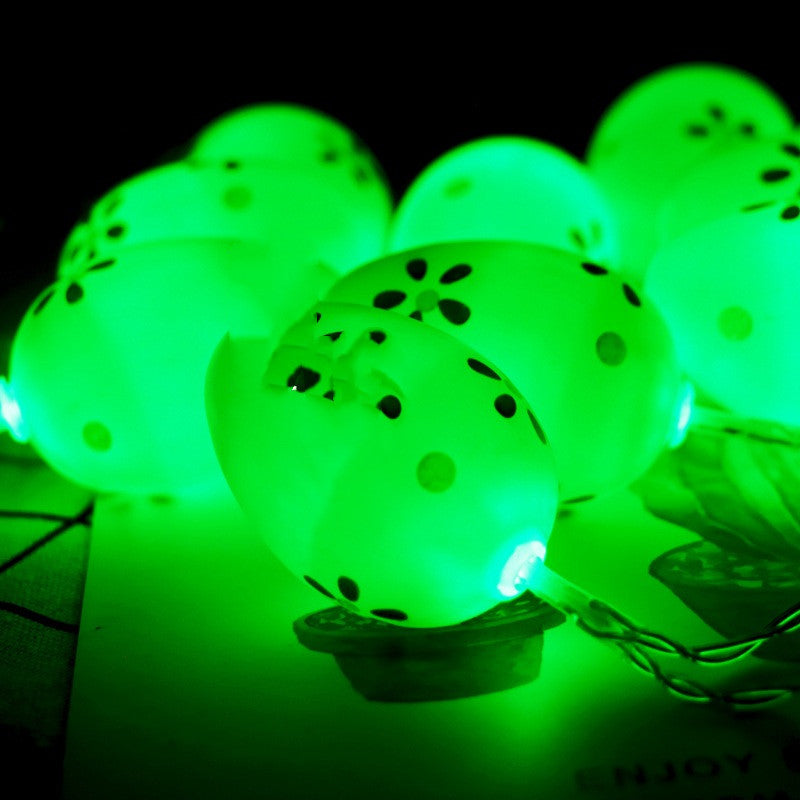 Colorful Flower Dot Easter Egg String Lights Pi-Mart