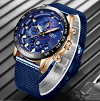Men's Sports Waterproof Watch With  Stainless Steel Bracelet Unique Design Perfect Gift For Your Man Stevvex