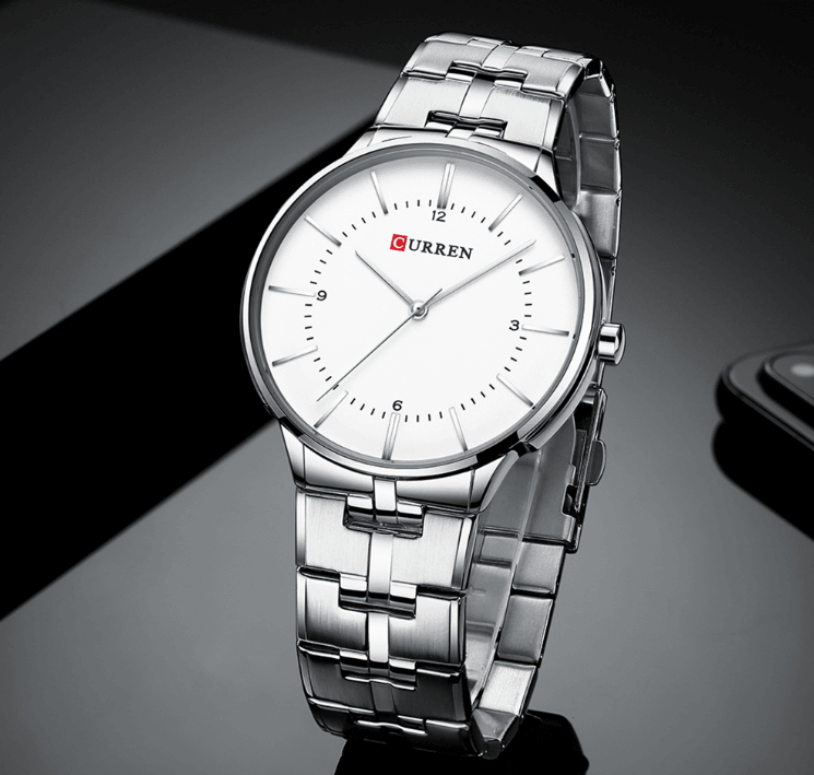 Men's  Waterproof Watch With Shining Bracelet In Five Modern Designs Perfect Gift For Your Loved One Stevvex