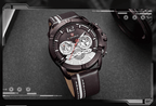 Waterproof  Quartz  Man Leather Sport Wrist Watch  Luxury Unique Design Perfect Gift - SJB-DIAMOND ELITES