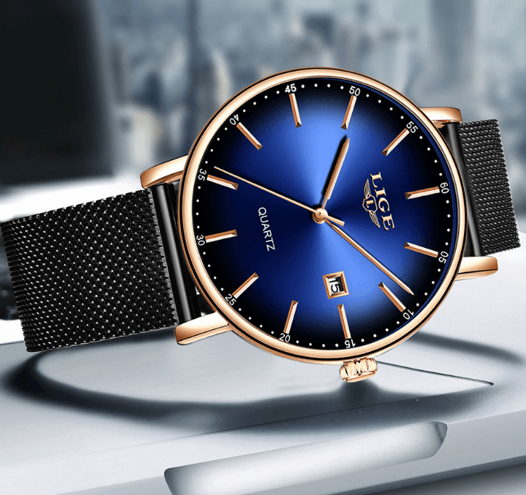 Men's Elegant  Watch With Stainless Steel Straps And Special Date Display Excellent Look Unique Design Perfect Gift Stevvex