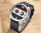 Men's  Waterproof Retro Style Watch With Excellent  Background, Chronometers  Large Numbers Perfect Gift Stevvex