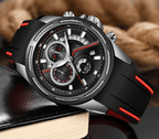 Men's Waterproof Modern Watch With Rubber Straps Multifunction Watches Unique Design Perfect Gift Stevvex