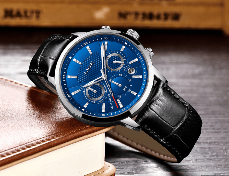 Men's  Waterproof Watch With Chronometers Day View Sport Analog Watches Excellent Look Perfect Gift For Him Stevvex