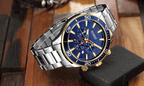 Men's Waterproof Watch With Chronometers, Date Display Excellent Background Unique Design Perfect Gift Stevvex