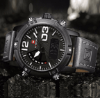 Men's Multifunction Digital Analog Waterproof Watch With Alarm And Automatic Time Zones Unique Design Excellent Gift - SJB-DIAMOND ELITES