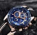 Men's Waterproof Sports  Watch With Leather Belts, Chronometers Day View Fluorescent Pointers Unique Design Perfect Gift Stevvex