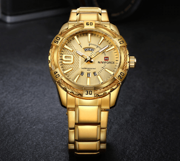 Men's  Luxury Stainless steal Waterproof Watch With Day And Date Display Unique Design Perfect Gift In Modern Metal Men  Wrist Watch Design - SJB-DIAMOND ELITES