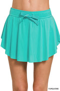 Zenana Ruffle Hem Tennis Skirt With Hidden Inner Pockets THRIXINE