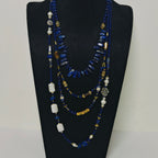 Handmade Premium Crystal Necklace |  Artisan Woven Jewelry with Alloy Accents  | Elegant Sparkling Statement Necklace for Women (MAC344)