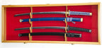 2 Sword Display Case Cabinet Stand Holder Wall Rack Box - Oak Lockable w/ 98% UV Protection The Military Gift Store