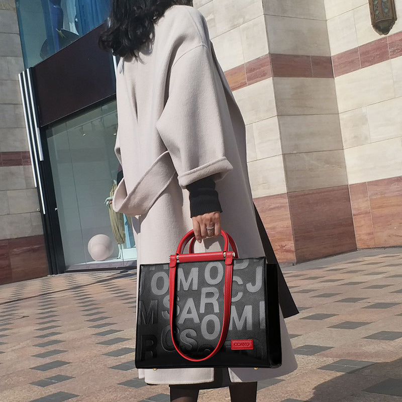 Female Large Capacity Top-Handle Bag Lady's Handbag Casual Tote Girl Messenger Bag Pi-Mart