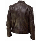 PU Leather Jacket Slim Leather Jacket Pi-Mart