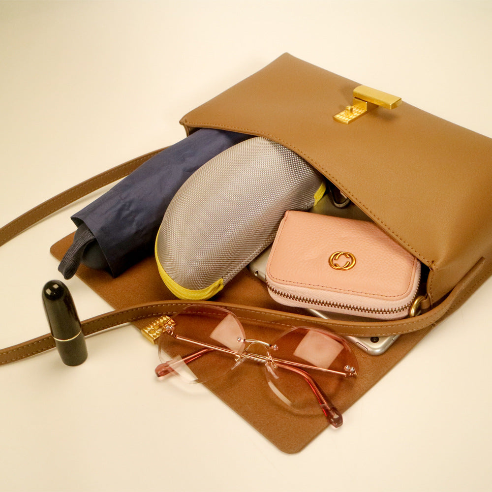 Genuine leather small shoulder bag for women trendy classic style Crossbody SHOMICOBOUTIQUE