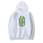 Lemon printed Euramerican velvet hoodie Pi-Mart
