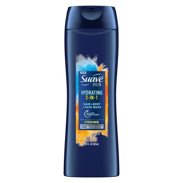 Suave Men 3 in 1 Mens Body Wash; Hair; Face and Body Wash; 18 oz EasyOptionXY LLC