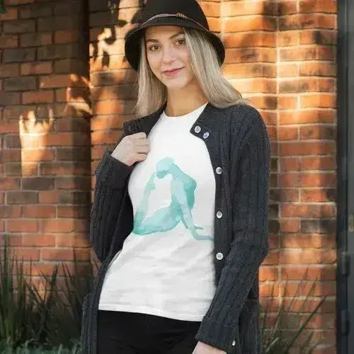 Yoga Backward Bend Print Jersey Short Sleeve Tee Femstylo