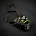 The ''Bijou'' Basket Muzzle Black & Green - SJB-DIAMOND ELITES