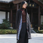 Retro Women's Artistic Cotton And Linen Clothing Buckle Cotton-padded Jacket Pi-Mart