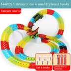 Children's Roller Coaster Dinosaur Track Electric Plastic Toy Pi-Mart