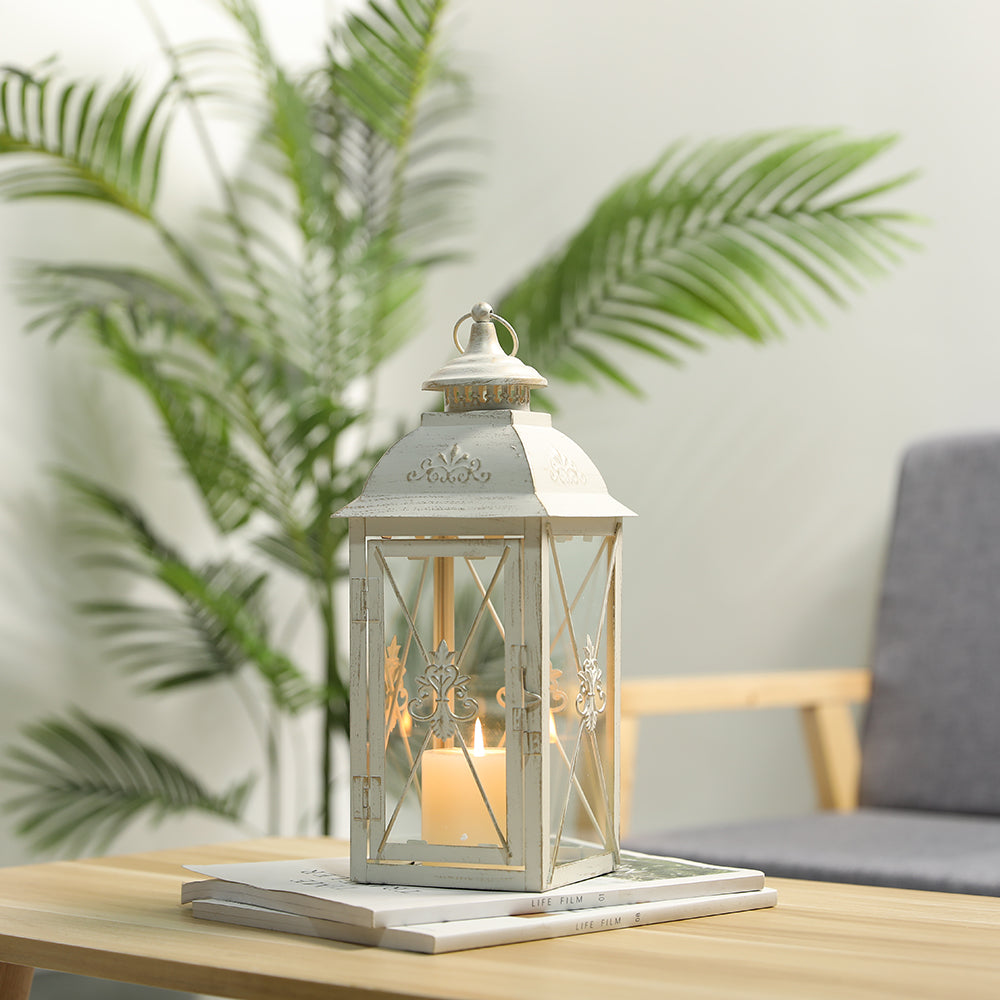 13.5'' Vintage Metal High Decorative Hanging Lantern Candle Holder Lootquake LLC