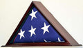 Flag Display Case for 5 x 9.5 Burial/Funeral/Casket/Veterans Military Flag Box, Cherry Finish Wood The Military Gift Store