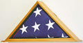 Flag Display Case for 5 x 9.5 Burial/Funeral/Casket/Veterans Military Flag box, Oak Wood The Military Gift Store