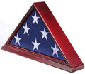 Flag Display Case Frame Stand - Cherry Finish, Veteran Memorial for 5' X 9.5' Flag The Military Gift Store