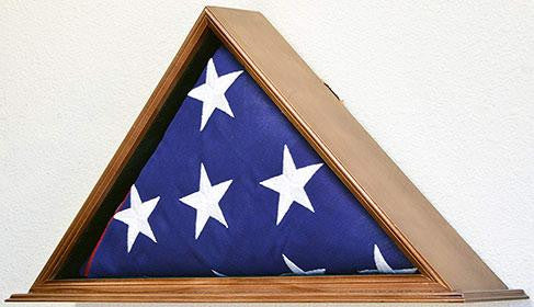 Flag Display Case for 5 x 9.5 Burial/Funeral/Casket/Veterans Military Flag box The Military Gift Store